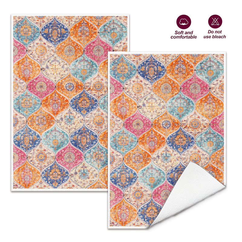 Home Cooking Is The Best - 2Pcs, Bohemian Style Exotic Patterned Kitchen