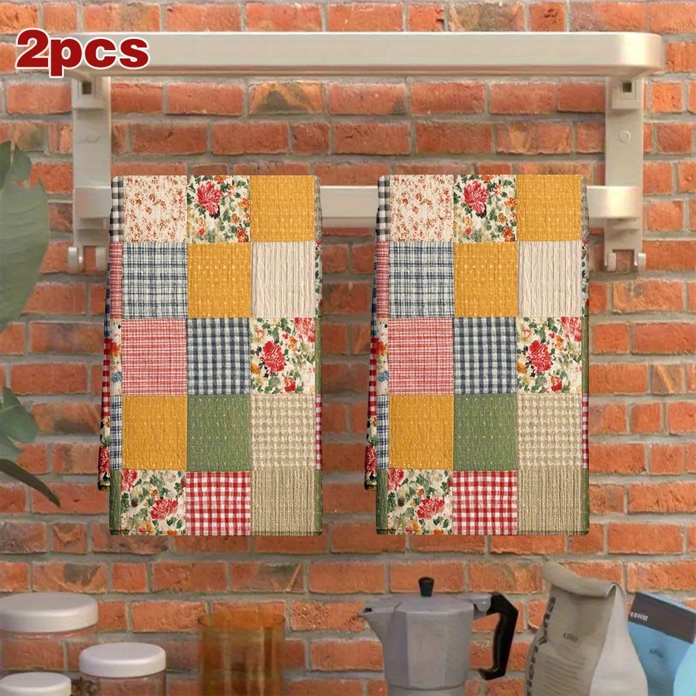 2Pcs, Plaid Spring Kitchen Tow - مراجعة Home Cooking Is The Best وسعره