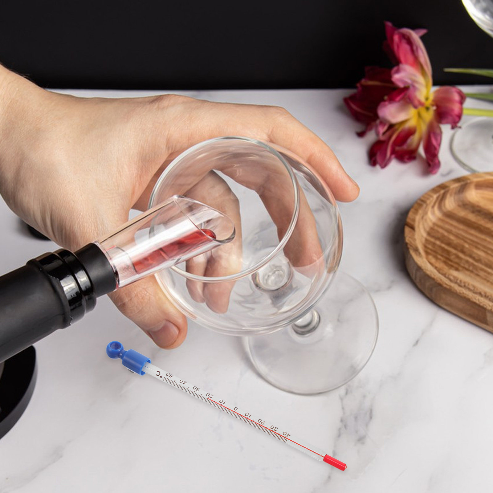 Glass Wine Thermometer Easy Re - مراجعة Home Cooking In وسعره