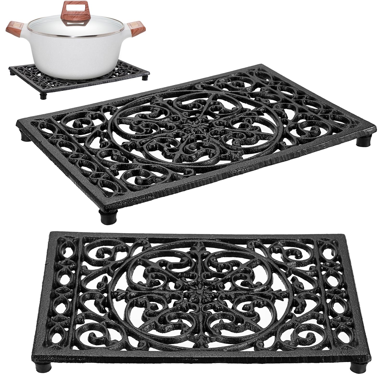 Rectangle Cast Iron Trivet Hea - مراجعة Dosa Pan Iron وسعره