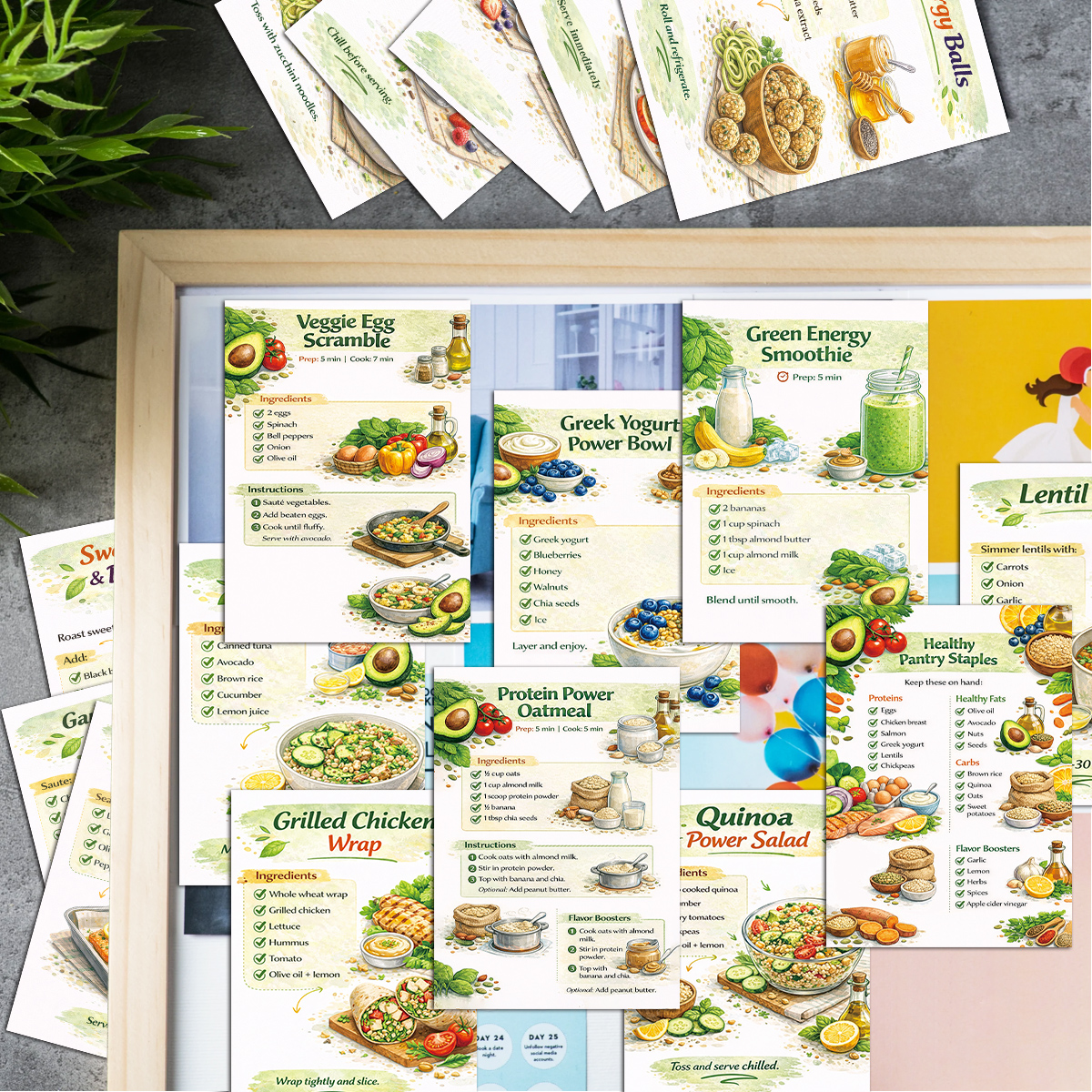 24pcs Cooking Recipe Cards Wit - مراجعة Home Cooking Recipe وسعره