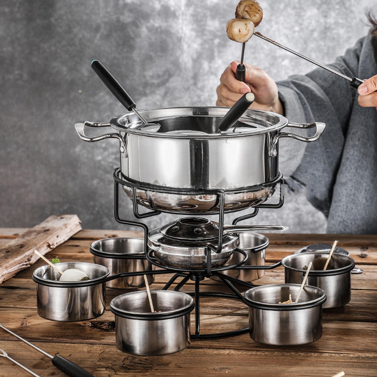 Fondue Pot Set Chocolate Butte - مراجعة Home Cooking In وسعره