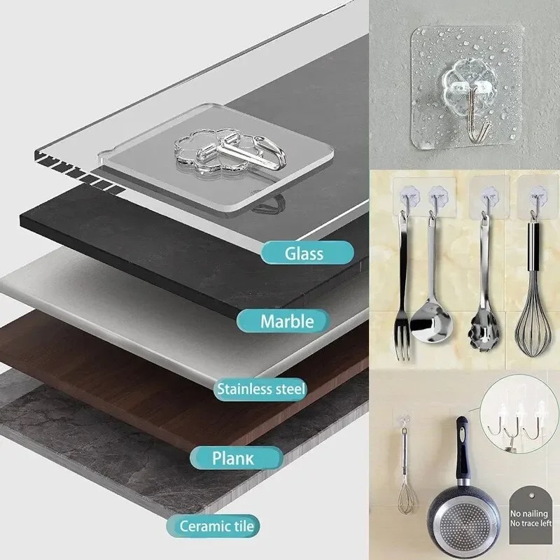 20/10PCS Hook Self-Adhesive PV - مراجعة Home Cooking Delivery وسعره