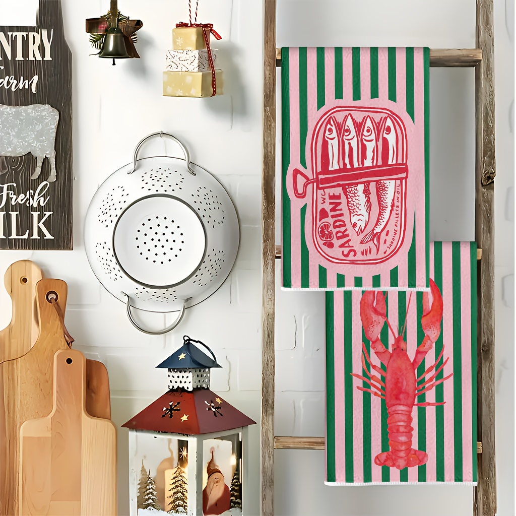 2Pcs, American Retro Striped S - مراجعة Home Cooking Is The Best وسعره