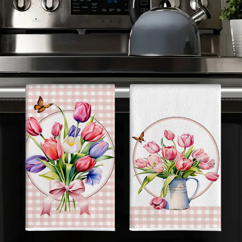 2Pcs, Pink Checkered Tulip Kit - مراجعة Home Cooking Is The Best وسعره