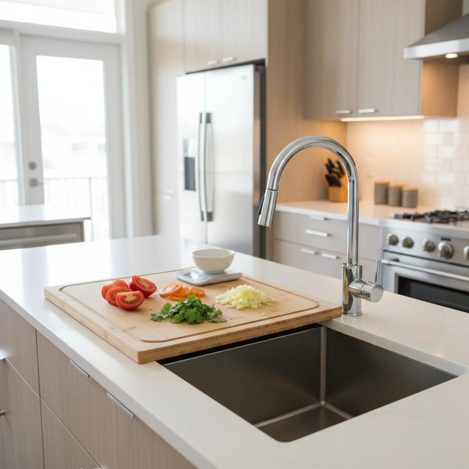 Over the Sink Cutting Board Mu - مراجعة Home Cooking In وسعره
