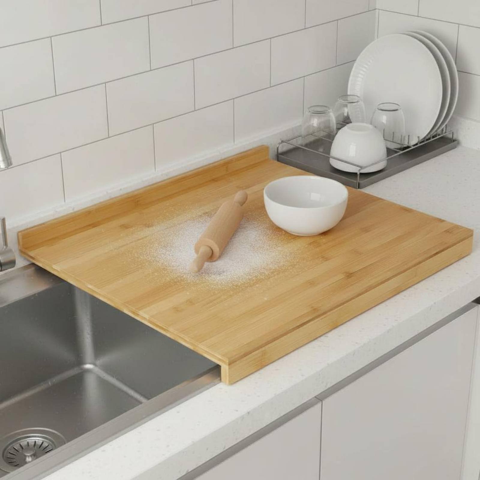 Over the Sink Cutting Board Mu - مراجعة Home Cooking In وسعره