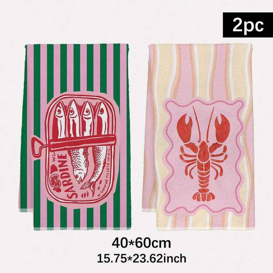 2Pcs, Pink and Green Striped S - مراجعة Home Cooking Is The Best وسعره
