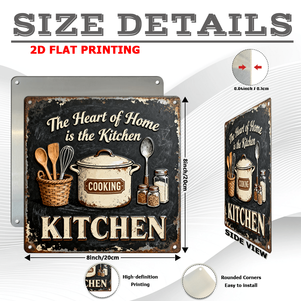 Vintage Metal Kitchen Wall Dec - مراجعة Home Cooking In وسعره