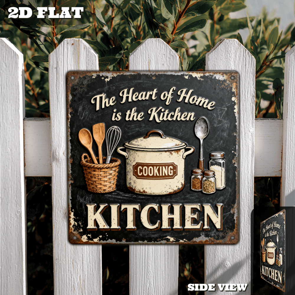 Vintage Metal Kitchen Wall Dec - مراجعة Home Cooking In وسعره