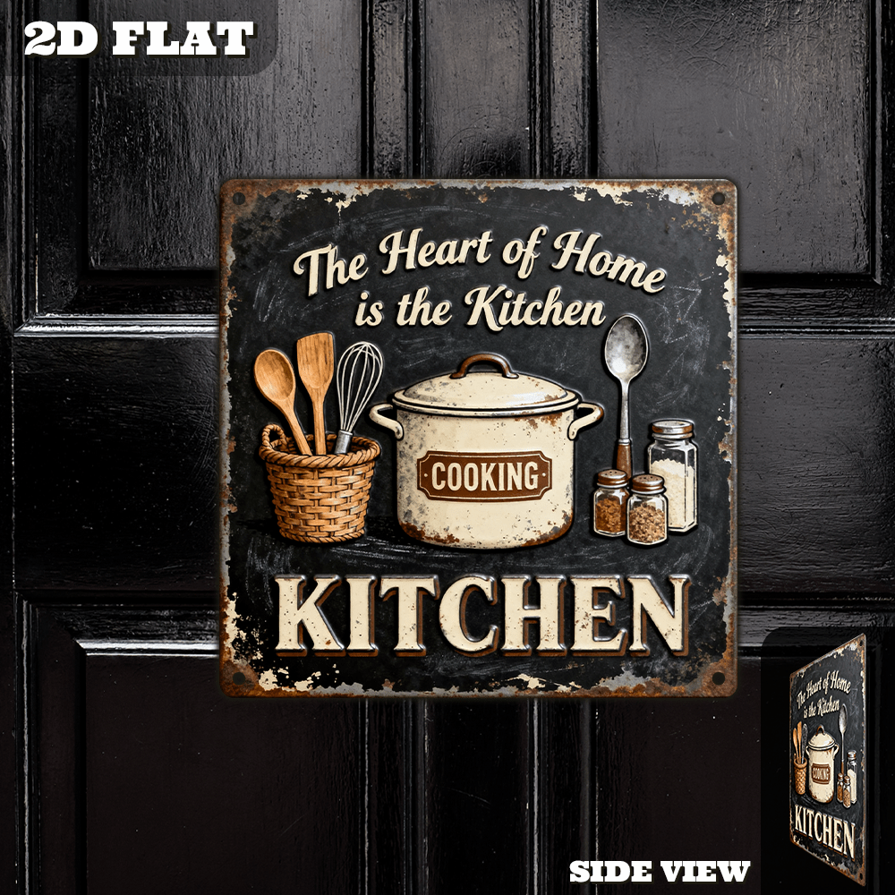 Vintage Metal Kitchen Wall Dec - مراجعة Home Cooking In وسعره
