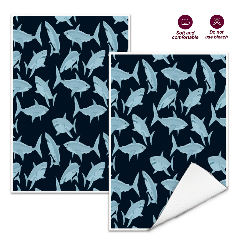 2Pcs, Deep Sea Blue Shark Patt - مراجعة Home Cooking Is The Best وسعره