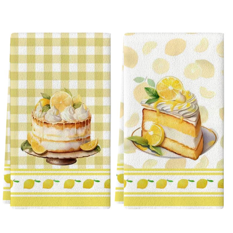 2Pcs, Yellow Kitchen Towels, 4 - مراجعة Home Cooking Is The Best وسعره