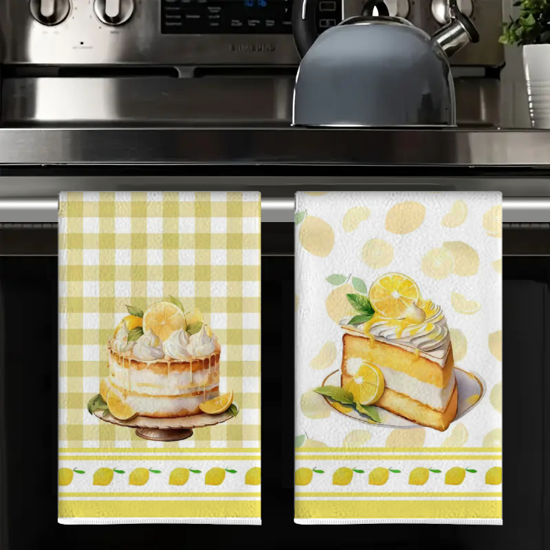 2Pcs, Yellow Kitchen Towels, 4 - مراجعة Home Cooking Is The Best وسعره