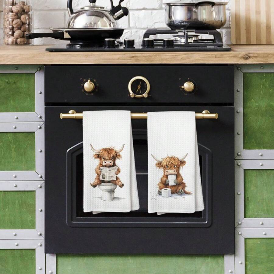 2Pcs, Newspaper Highland Cow K - مراجعة Home Cooking Is The Best وسعره